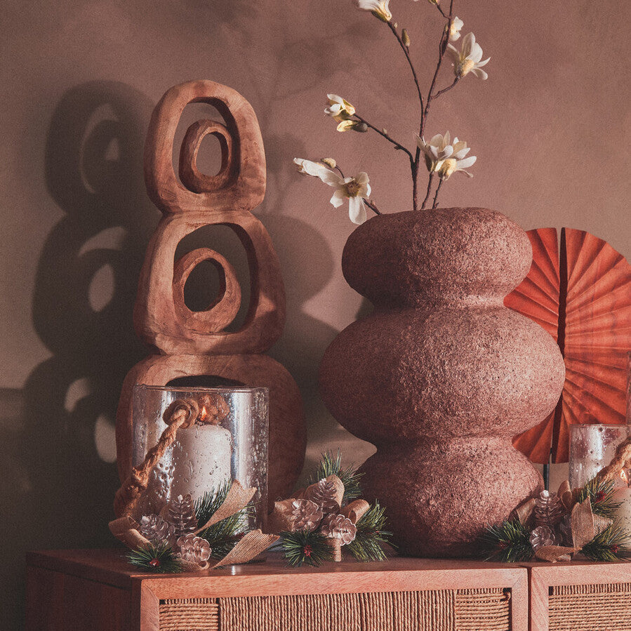 Cotton Mache and Coco Shell Bubble Vase | Sanai