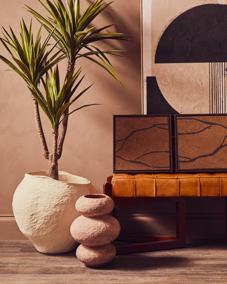Cotton Mache and Coco Shell Bubble Vase | Sanai