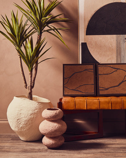Cotton Mache and Coco Shell Bubble Vase | Sanai