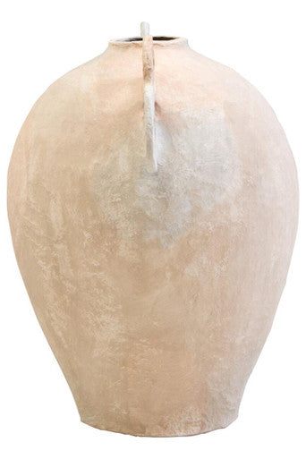 Cotton Mache Large Vase with Decorative Handles | Sanai