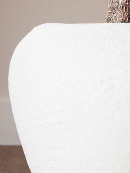 Sanai Cotton Mache Large White Planter