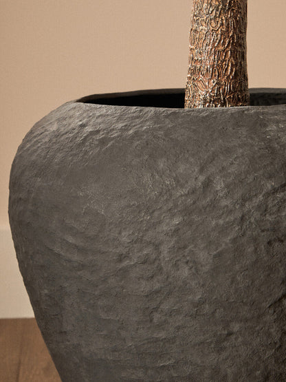 Cotton Mache Large Black Planter | Sanai