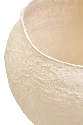 Cotton Mache Large Beige Planter | Sanai