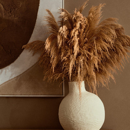 Cotton Mache Large Cream Vase | Sanai