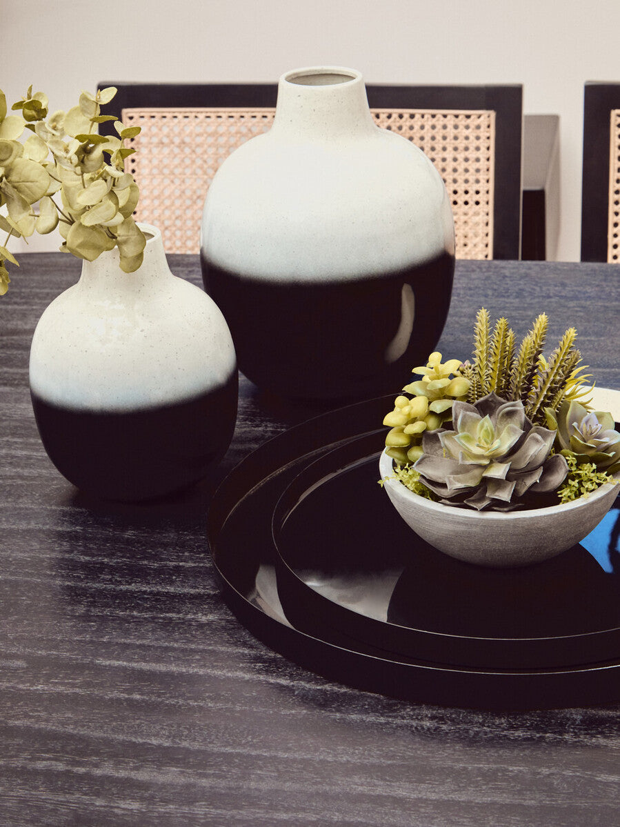 Large Black and White Ombre Vase | Ramus