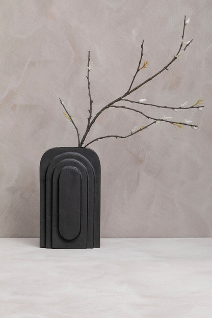 Tall Matt Black Finish Vase | Hapax