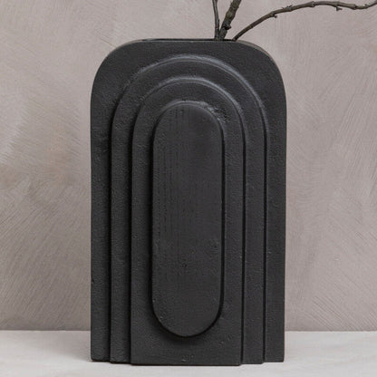 Tall Matt Black Finish Vase | Hapax