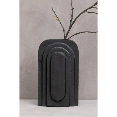 Tall Matt Black Finish Vase | Hapax