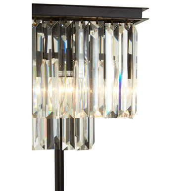 Kensington Townhouse Iron And Crystal Black Table Lamp