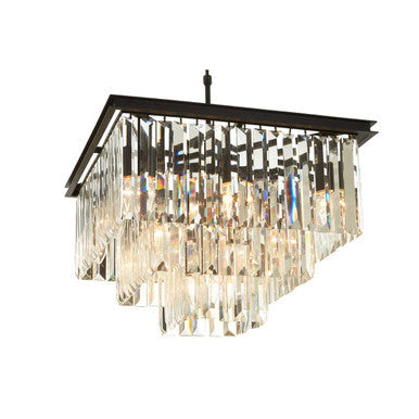 Kensington Townhouse Black Multi Crystal Pendant Light