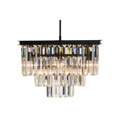 Kensington Townhouse Black Multi Crystal Pendant Light