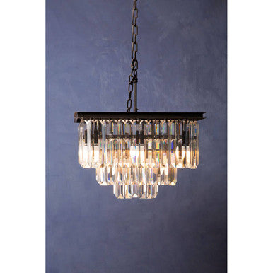Kensington Townhouse Black Multi Crystal Pendant Light