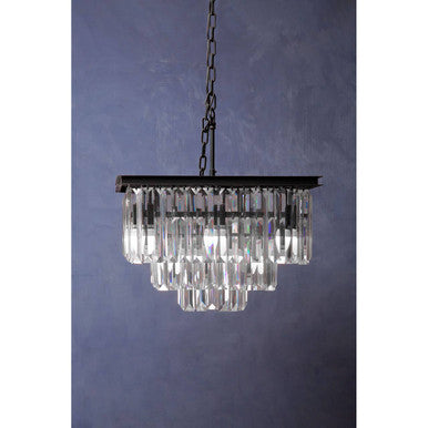 Kensington Townhouse Black Multi Crystal Pendant Light