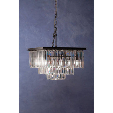 Kensington Townhouse Black Multi Crystal Pendant Light