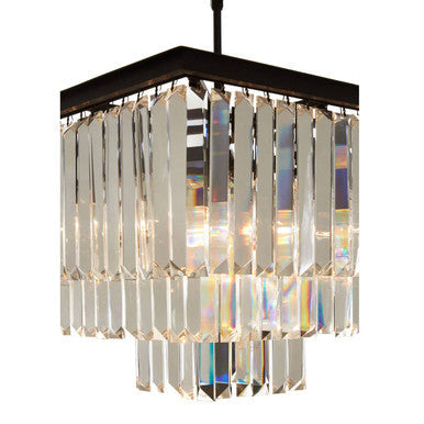 Kensington Townhouse Black Multi Crystal Pendant Light
