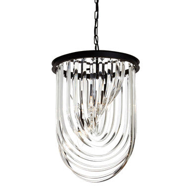 Long Glass Swirl Chandelier | Kensington Townhouse