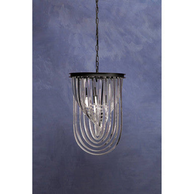 Long Glass Swirl Chandelier | Kensington Townhouse