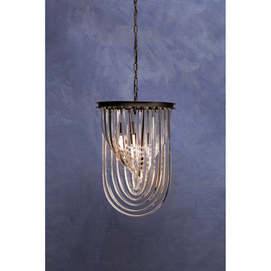 Long Glass Swirl Chandelier | Kensington Townhouse