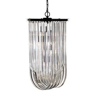 Long Glass Swirl Chandelier | Kensington Townhouse