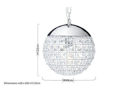 Crystal Beads Pendant Light | Kensington Townhouse