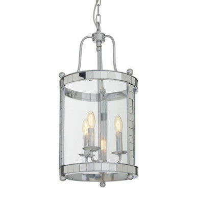 3 Bulb Chrome and Glass Pendant Light | Kensington Townhouse