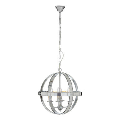 Kensington Townhouse Silver Rounded Pendant Light