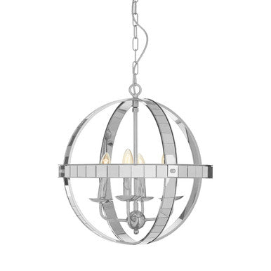 Kensington Townhouse Silver Rounded Pendant Light
