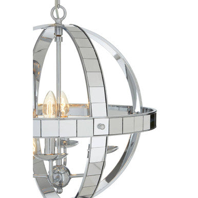 Kensington Townhouse Silver Rounded Pendant Light