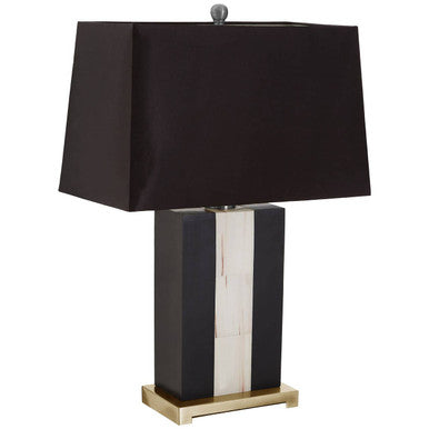 Marble Table Lamp with Black Shade | Hoxton