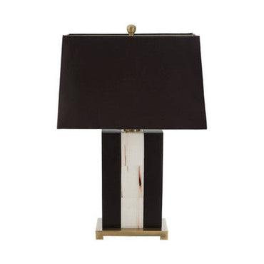 Marble Table Lamp with Black Shade | Hoxton
