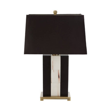 Marble Table Lamp with Black Shade | Hoxton