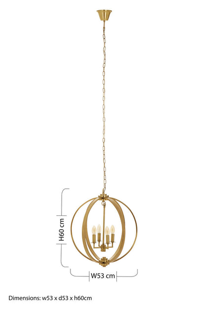 Antique Brass Pendant Light | Censer