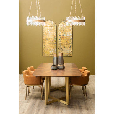 Acrylic Chandelier with Copper Band | Lustra