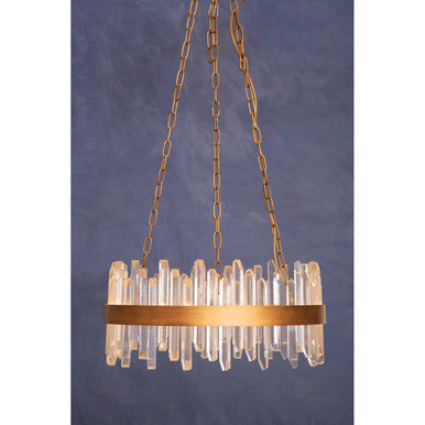 Acrylic Chandelier with Copper Band | Lustra