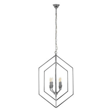 Venice Hexagonal Silver Chandelier
