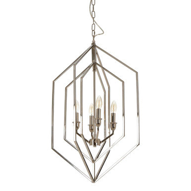 Venice Hexagonal Silver Chandelier