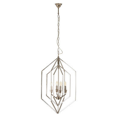 Venice Hexagonal Silver Chandelier