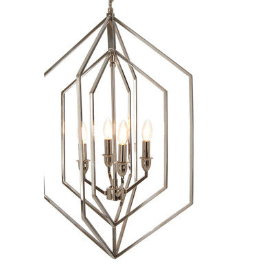 Venice Hexagonal Silver Chandelier