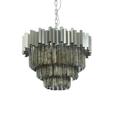 Small Nickel Painted Chandelier | Lustra
