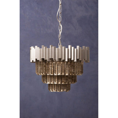 Small Nickel Painted Chandelier | Lustra