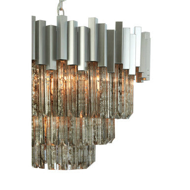 Small Nickel Painted Chandelier | Lustra