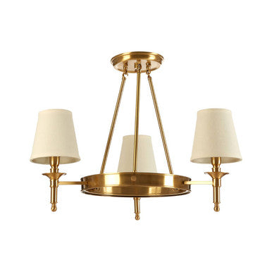 Copper Finish 3 Arm Chandelier | Zina