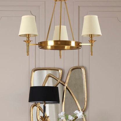 Copper Finish 3 Arm Chandelier | Zina