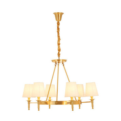 Copper Finish 6 Arm Chandelier | Zina