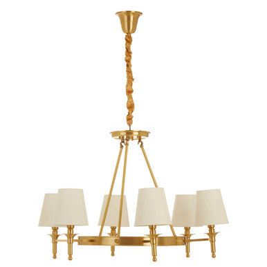 Copper Finish 6 Arm Chandelier | Zina