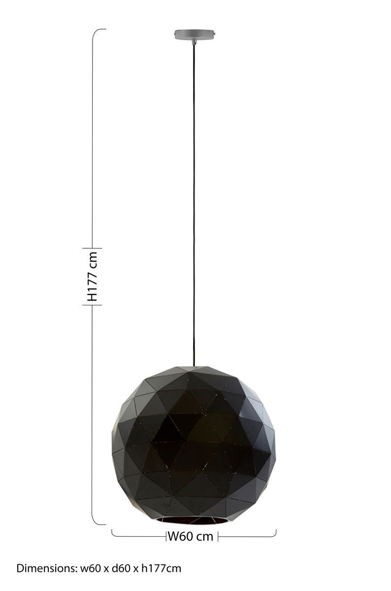 Mateo Large Black And Copper Black Pendant Light