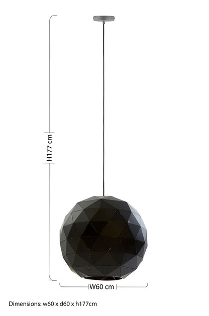 Mateo Large Black And Copper Black Pendant Light