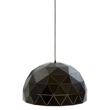 Large Black and Copper Dome Pendant Light | Mateo