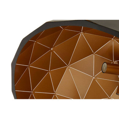 Large Black and Copper Dome Pendant Light | Mateo