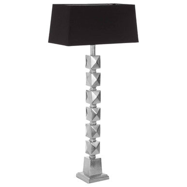 Macey Faceted Black Table Lamp